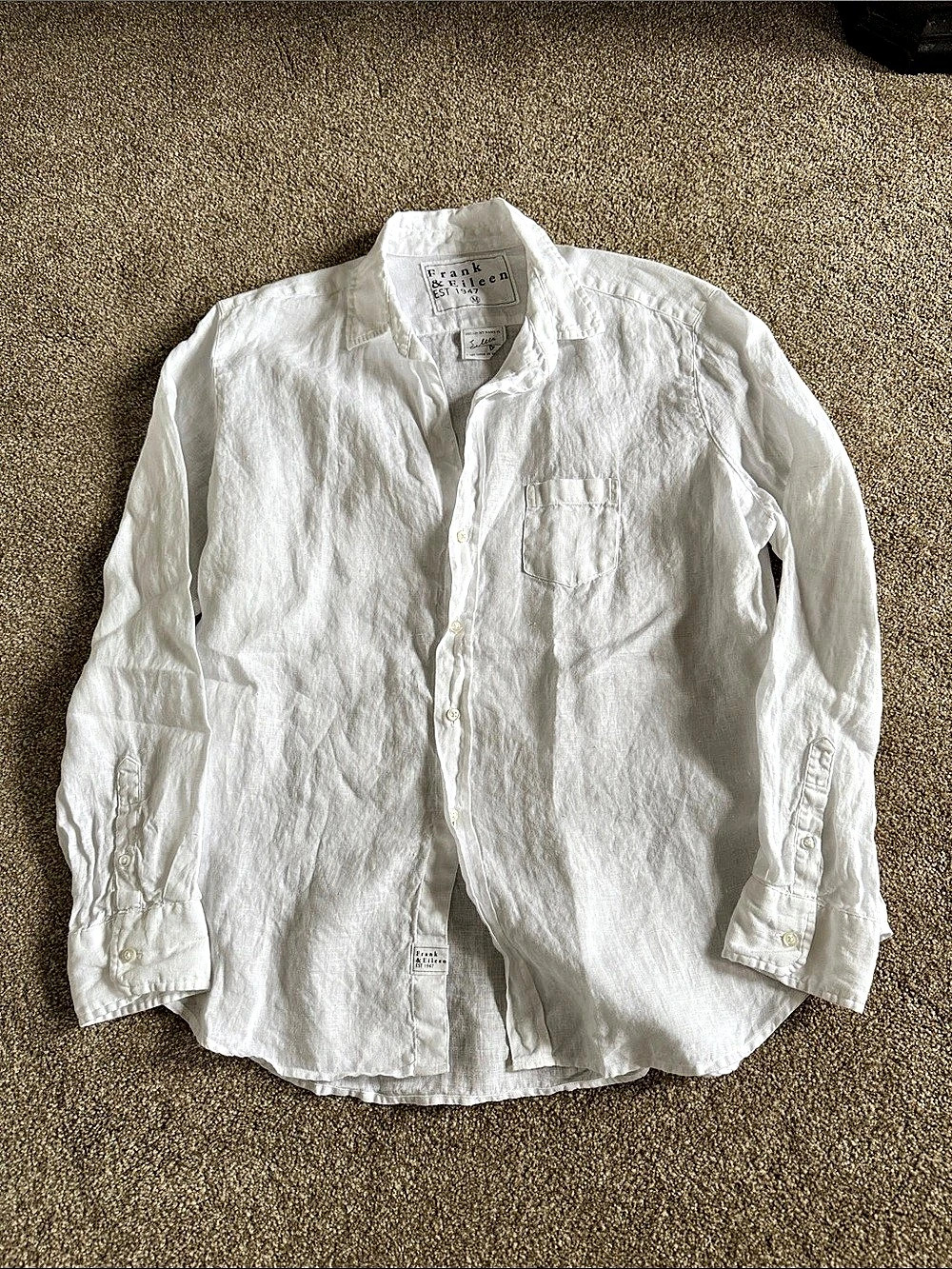 Frank & Eileen Button Up Shirt White Medium